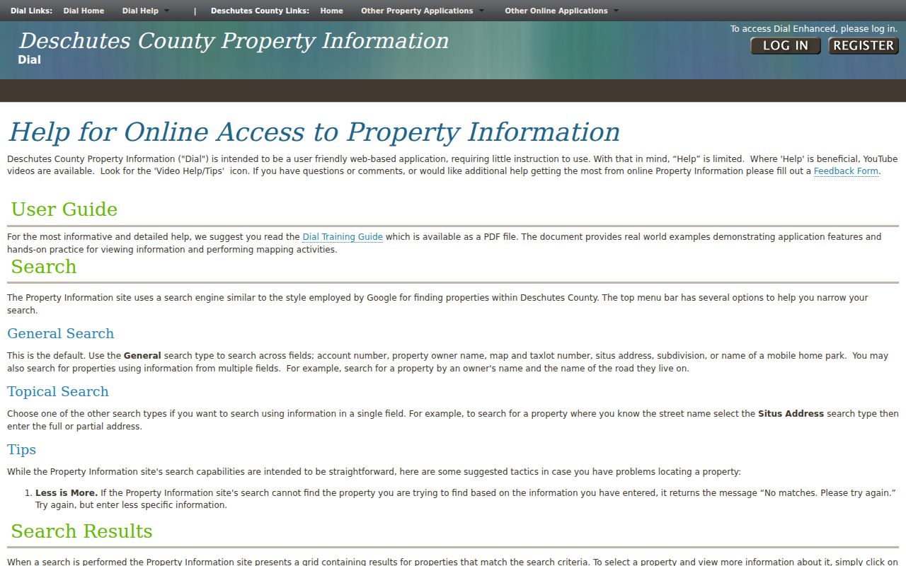 Redmond street directory DIAL search help and map guidance